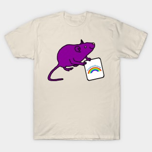 Purple Rat Puns with Somewhere Rainbow T-Shirt